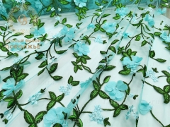 3D цветы и вышивка на сетке ВСБ-36