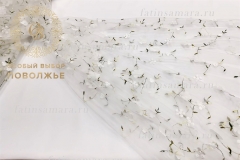 3D цветы и вышивка на сетке ЦС-01