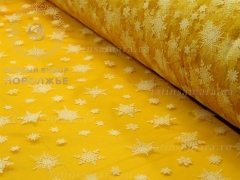 Снежинки флок на желтом ФСН-3