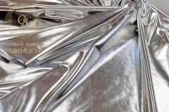 Эластичный бифлекс с напылением серебро БФК-0С глянец